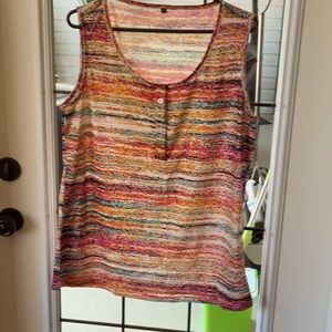 Multicolor Sleeveless Women's Top